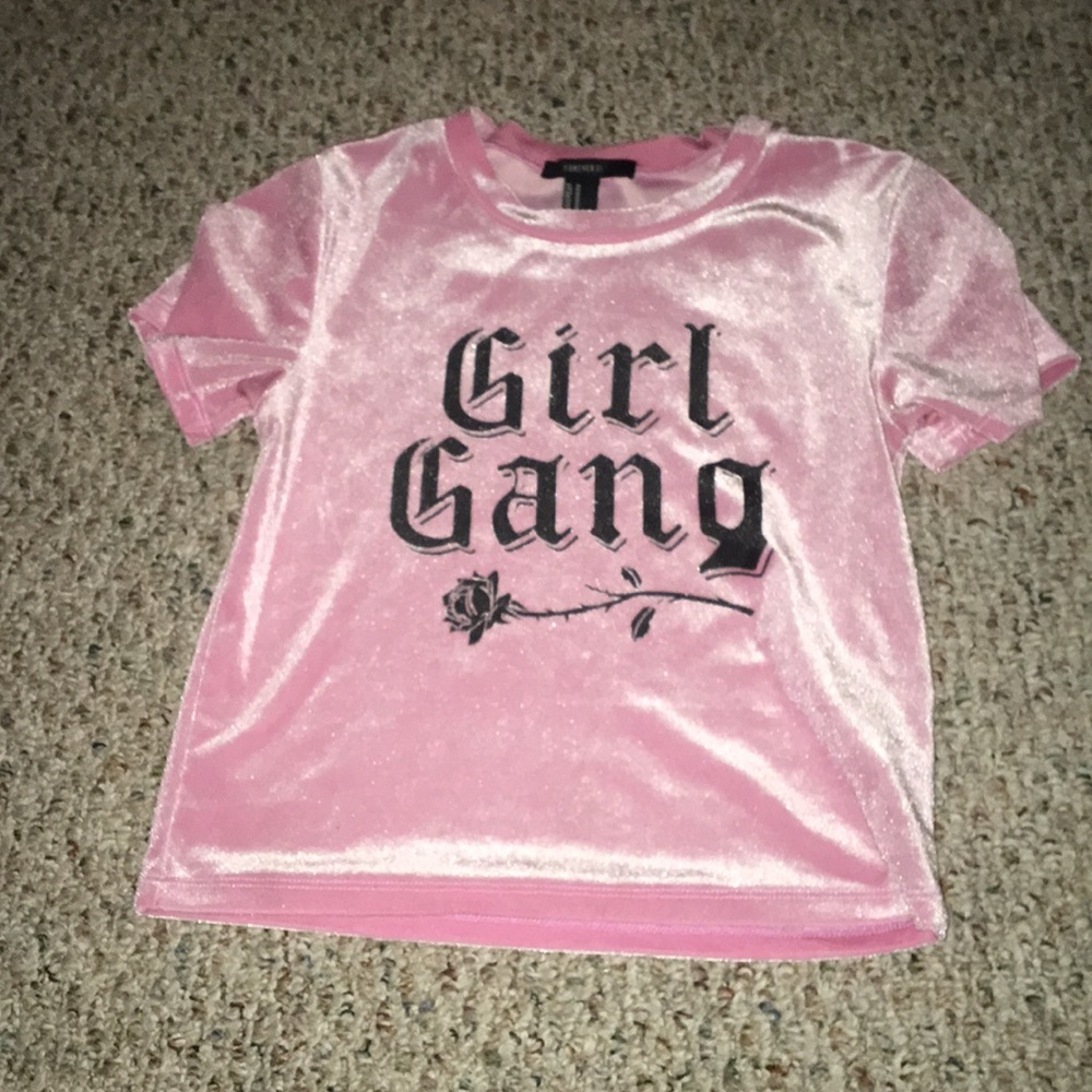 pink velvet shirt